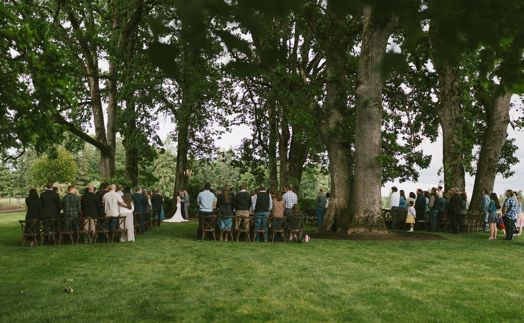 view of the venue at a spring wedding